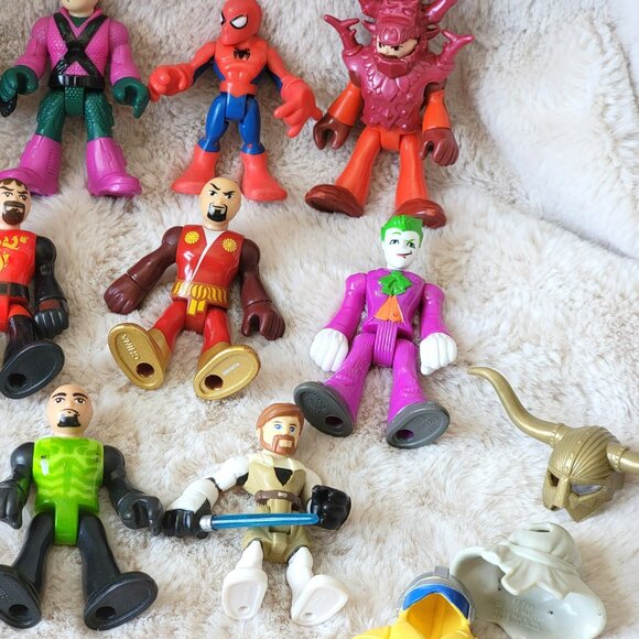 Lot Of 10 Imaginext Figures Buzz Lightyear Spiderman Luchador Lex Luthor ++ - Picture 3 of 9
